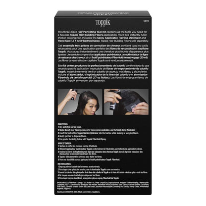 Kit de Polvo Fibras capilares Toppik Hair Cabello grueso y abundante Atomizador