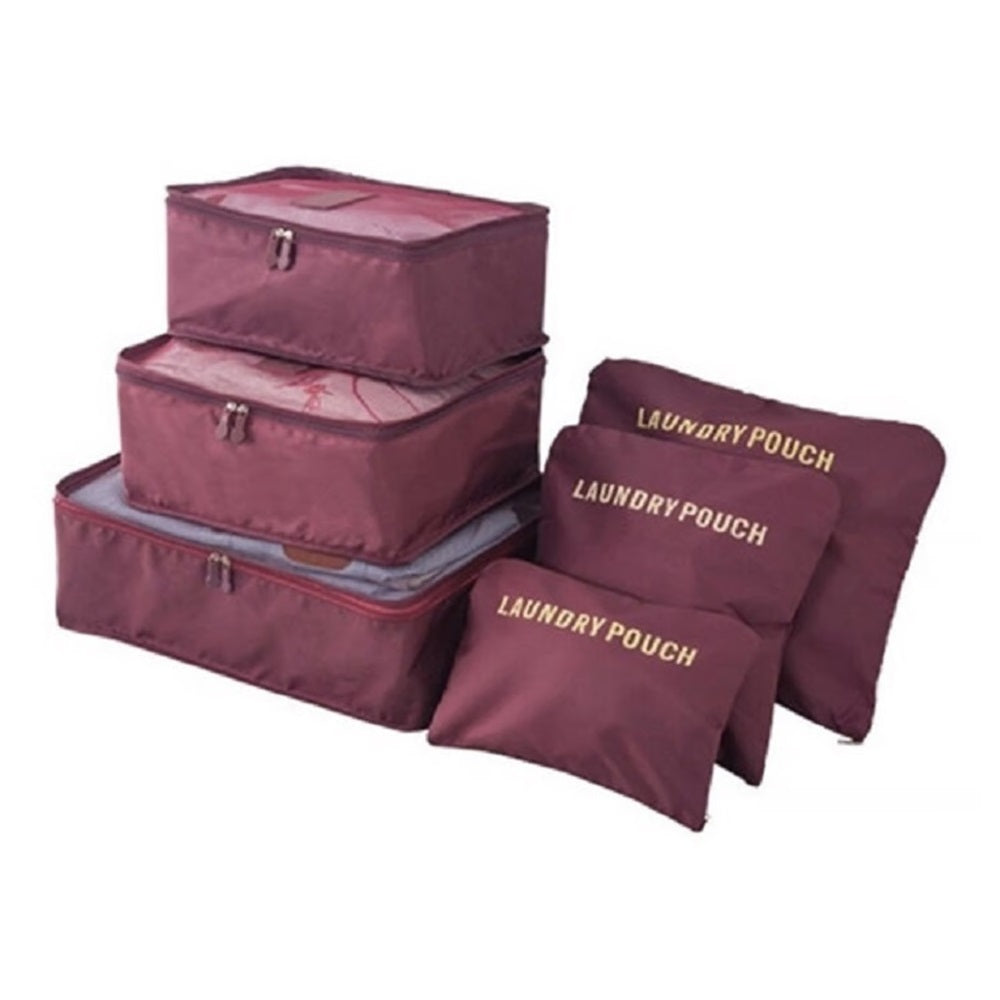 Juego de bolsas organizadoras de viaje 6 piezas impermeable para maleta
