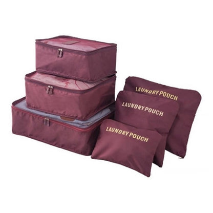 Juego de bolsas organizadoras de viaje 6 piezas impermeable para maleta