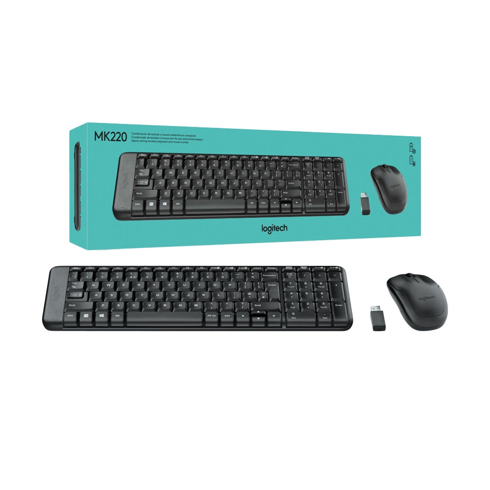 Combo teclado mouse numérico inalámbrico Logitech MK220