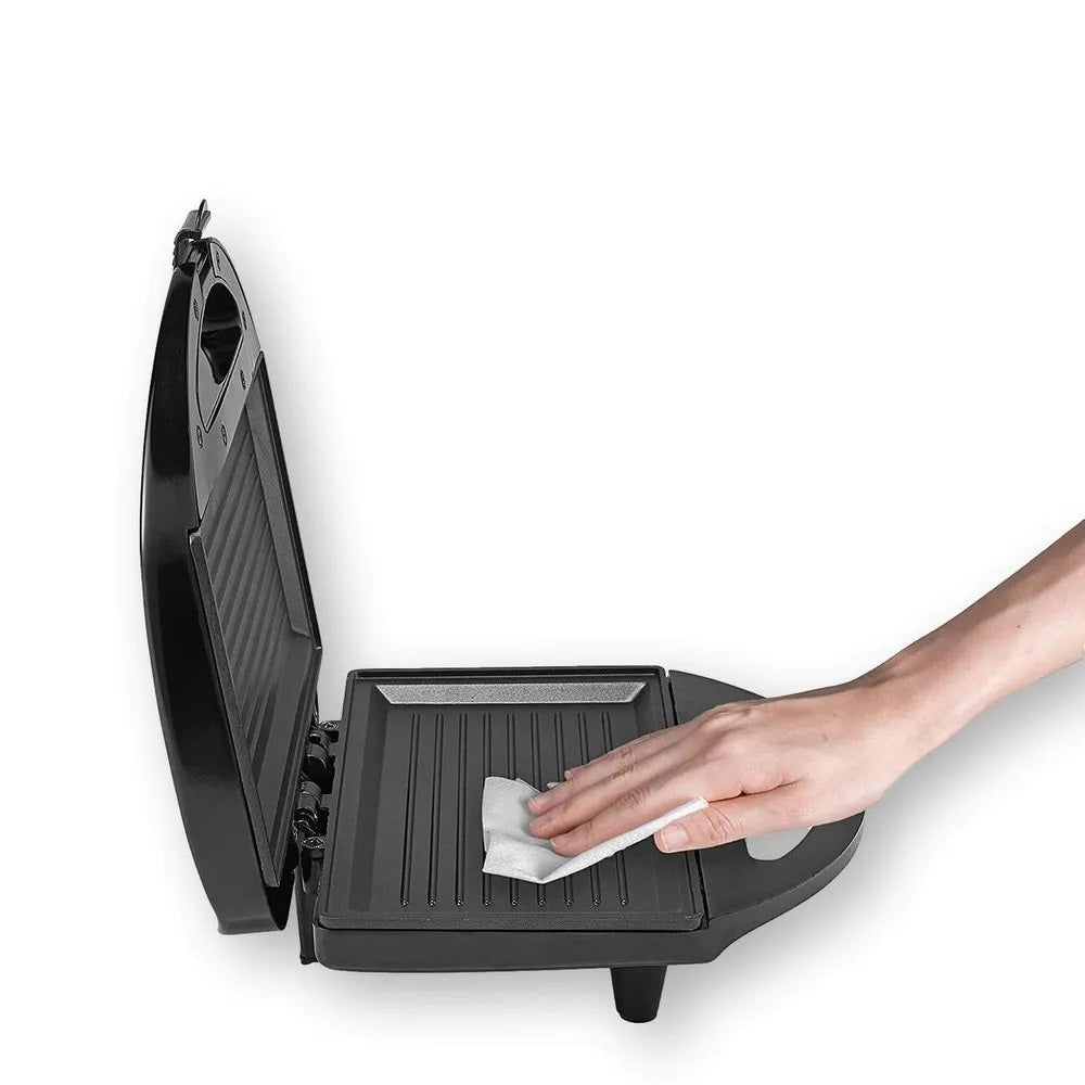 Sanduchera eléctrica tipo panini con parrilla asador NIA