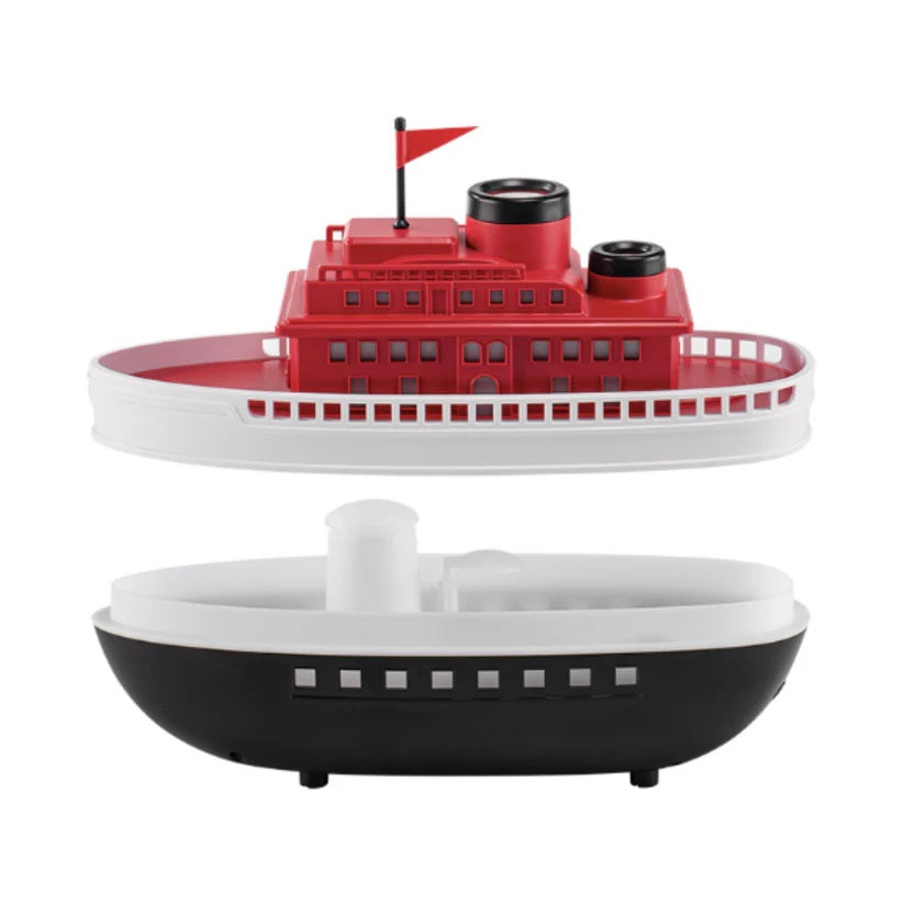 Difusor Humidificador Barco 300 ml estilo náutico con luces LED y vapor ultrasónico