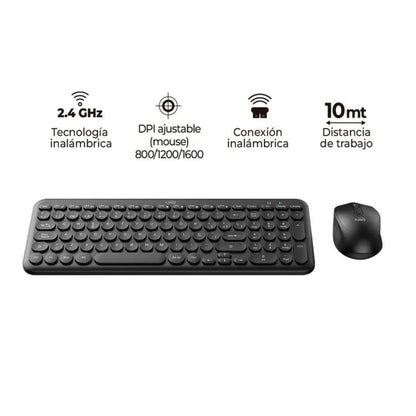 Combo Teclado y Mouse Inalámbrico Kalley K-CIN 2.4GHz 100 Teclas