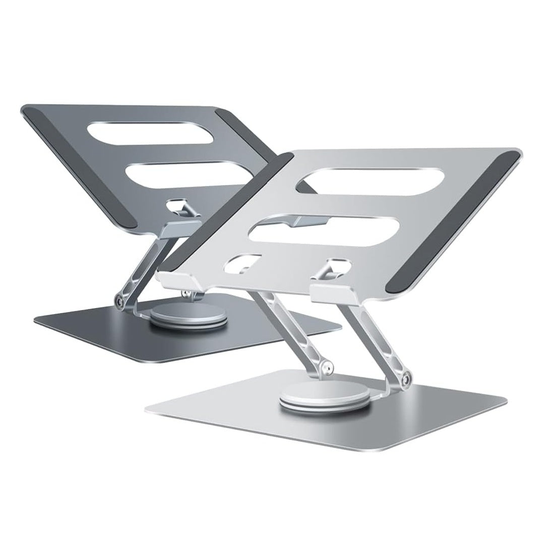Soporte base de aluminio para computador y tablet giratoria 360° Plegable