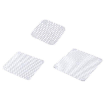 Set de 3 tapas elásticas cuadradas para cocina reutilizables