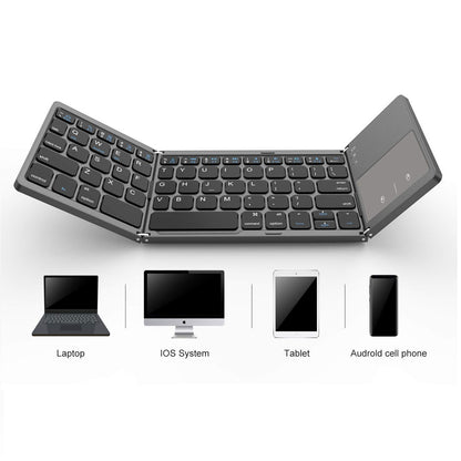 Teclado plegable con touch pad inalámbrico bluetooth recargable