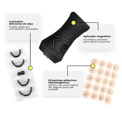 Dilatador Nasal Magnético Kit 30 días Ronquidos Deporte y Salud 4 tallas