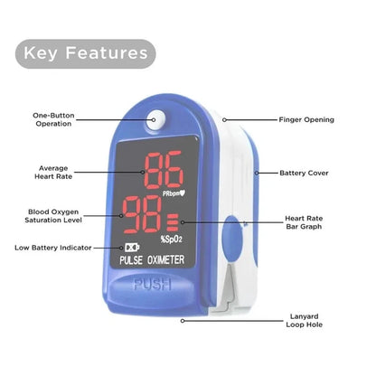 Oxímetro de Pulso LK87 Pantalla OLED Bidireccional Lectura Precisa