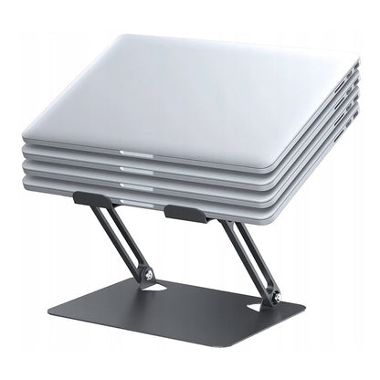 Soporte base acero inoxidable para computador y tablet 2 brazo ajustable