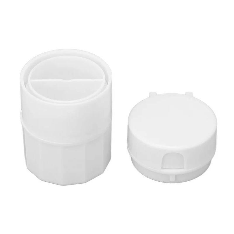 Pastillero con partidor y molino de medicamentos pequeño portátil