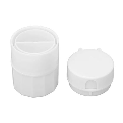 Pastillero con partidor y molino de medicamentos pequeño portátil