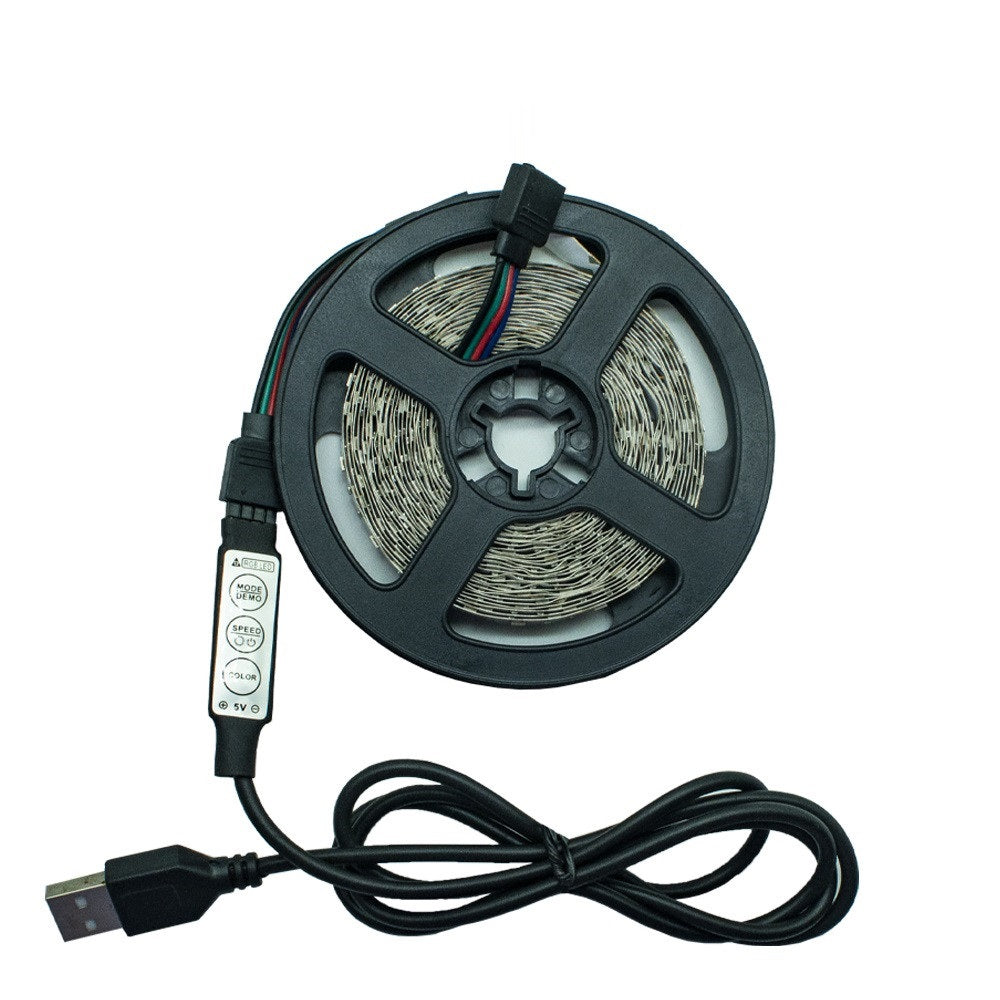 Rollo de cinta led RGB 5 metros con bluetooth y control