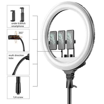 Aro de Luz LED Profesional RL-21" (53cm) Trípode + Control + Maleta