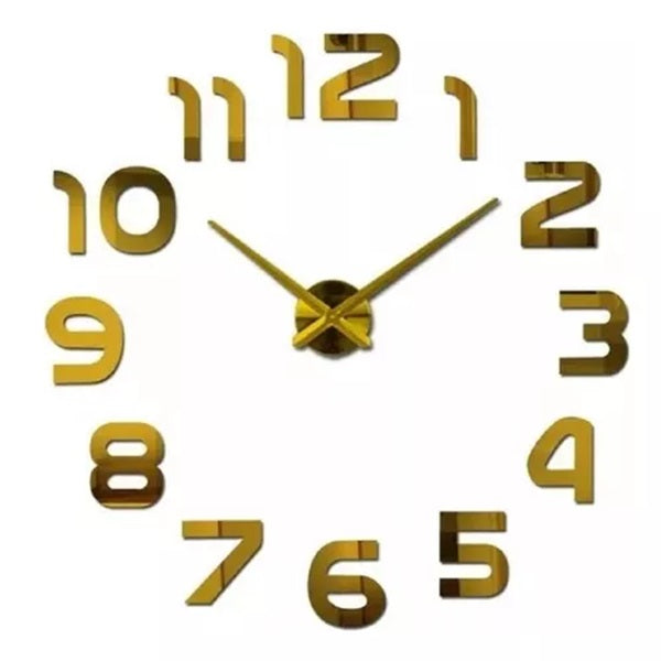 Reloj decorativo 3D adhesivo gigante de pared
