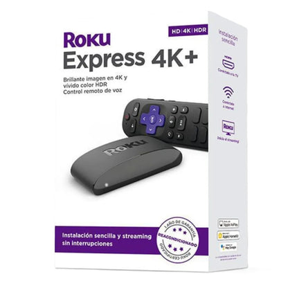Convertidor a SmarTV Apps Roku Express 4K+ streaming HD 3941XB