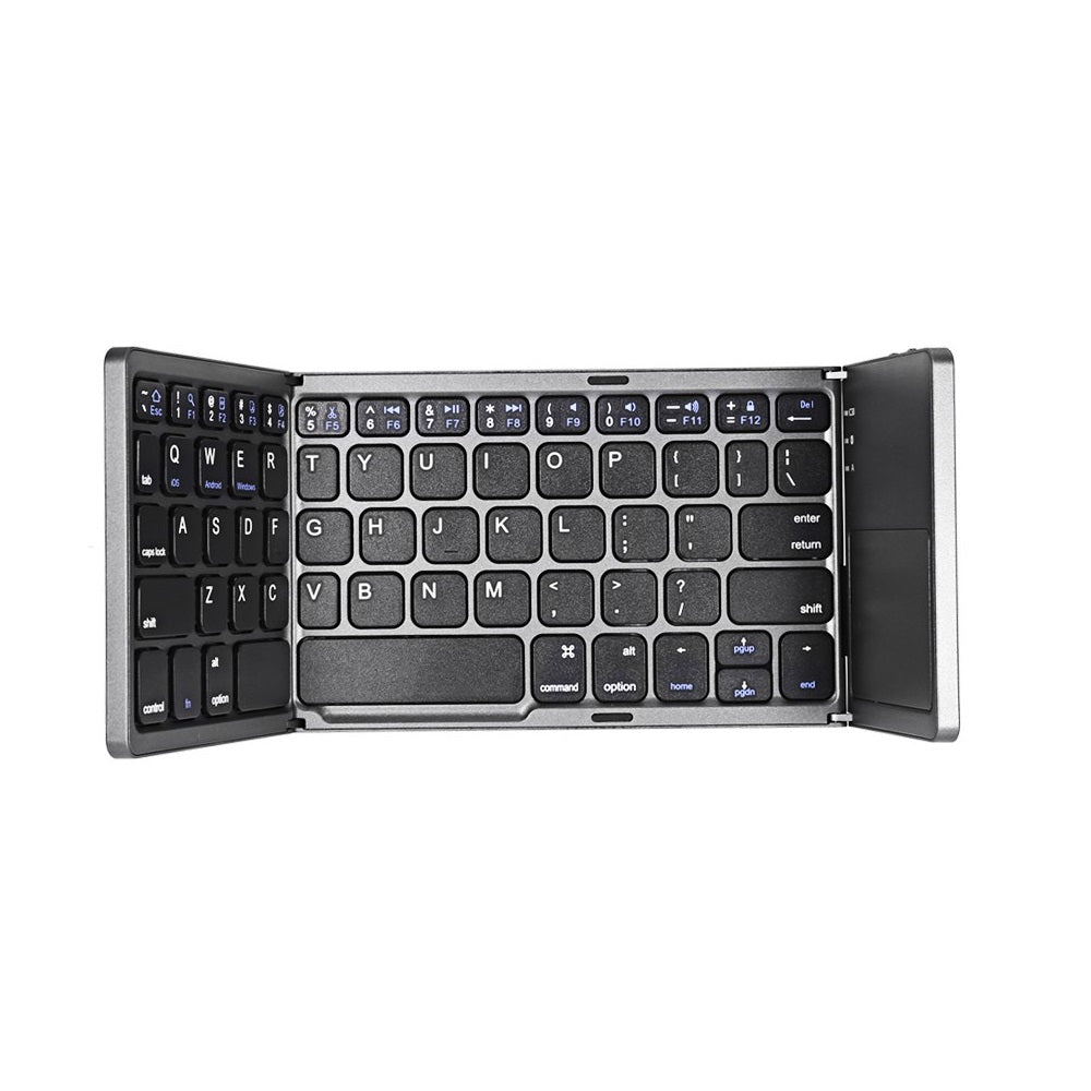 Teclado plegable con touch pad inalámbrico bluetooth recargable