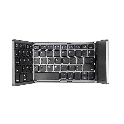 Teclado plegable con touch pad inalámbrico bluetooth recargable