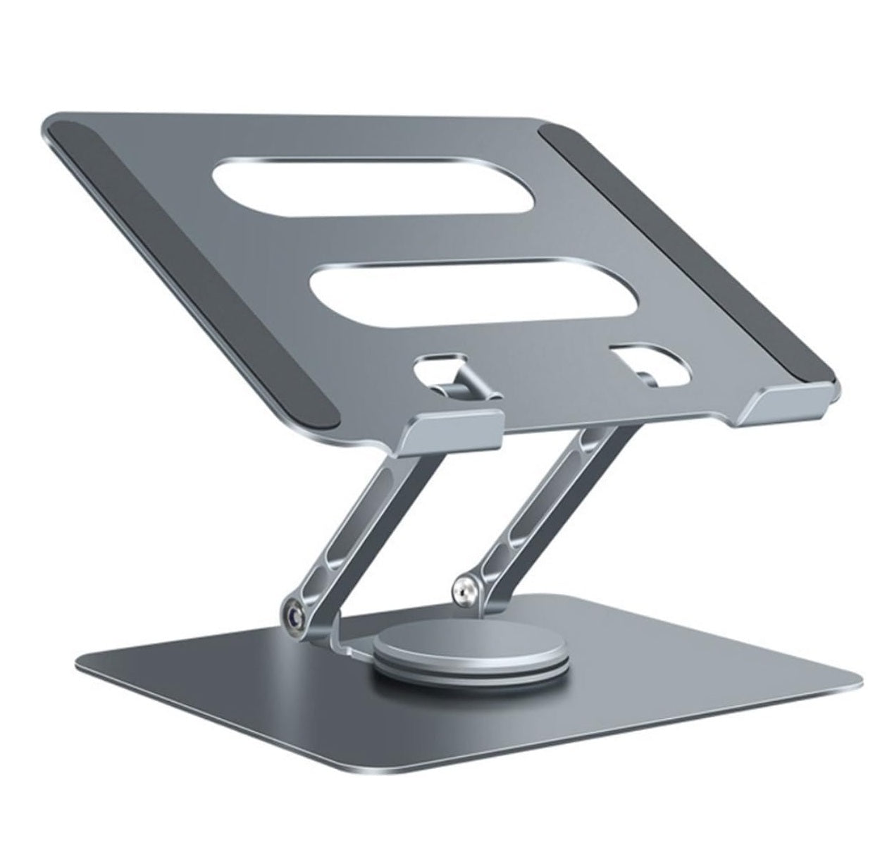 Soporte base de aluminio para computador y tablet giratoria 360° Plegable