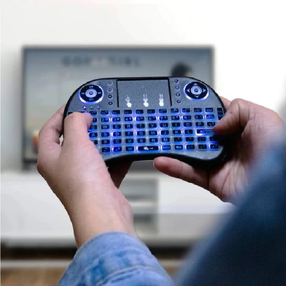 Mini teclado control para TV y juegos inalámbrico recargable