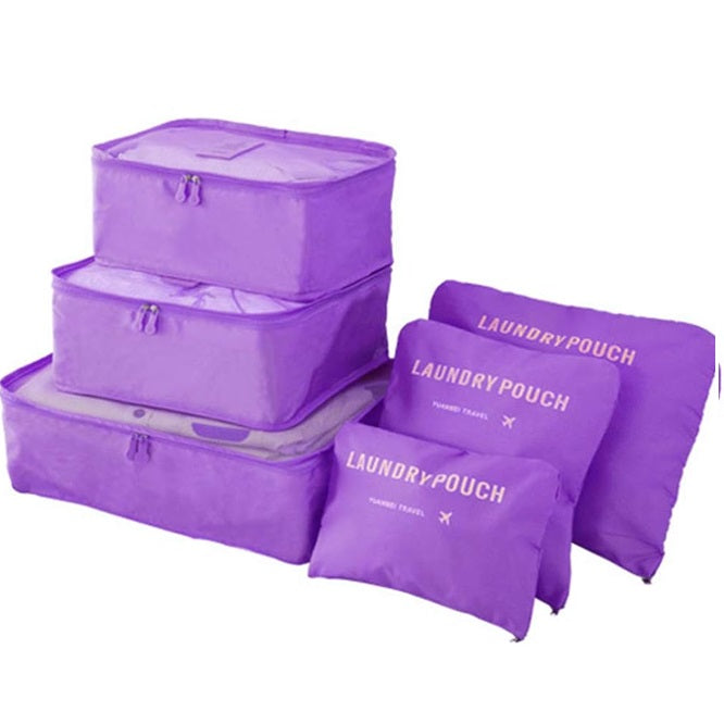 Juego de bolsas organizadoras de viaje 6 piezas impermeable para maleta