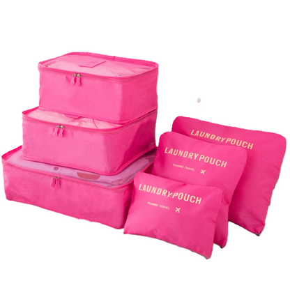 Juego de bolsas organizadoras de viaje 6 piezas impermeable para maleta