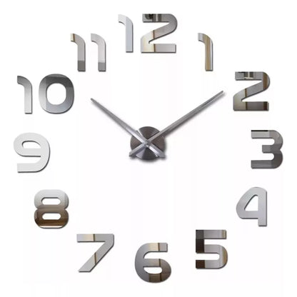 Reloj decorativo 3D adhesivo gigante de pared