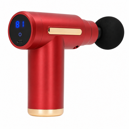 Pistola Masajeadora Muscular Digital con 6 Niveles 4 Cabezales