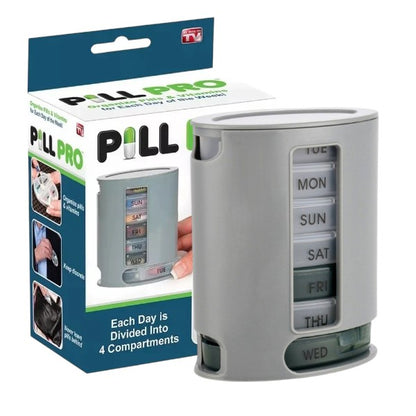 Pastillero Organizador Semanal de Pastillas 7 Compartimentos Dispensador