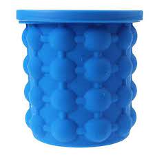 Molde de silicona hielera y cubeta 2 en 1 con tapa