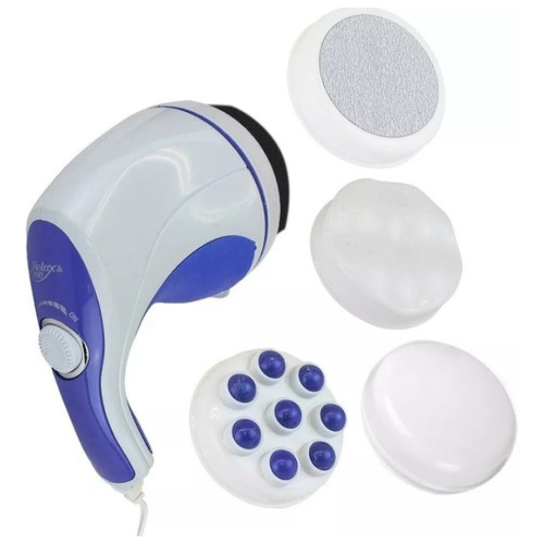 Masajeador eléctrico reductor corporal 4 cabezales Relaxtone
