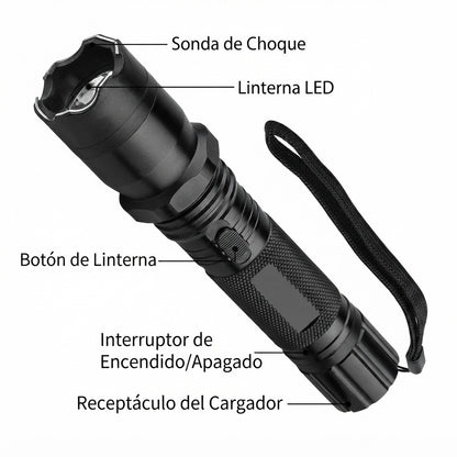 Linterna tabano de protección personal recargable