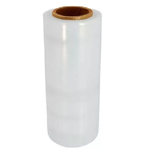 Rollo papel film vinipel strech negro de 25 cm x 300 mts transparente