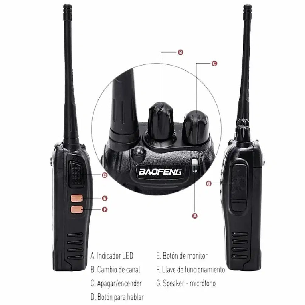 Radios de comunicación profesionales Baofeng BF 888S