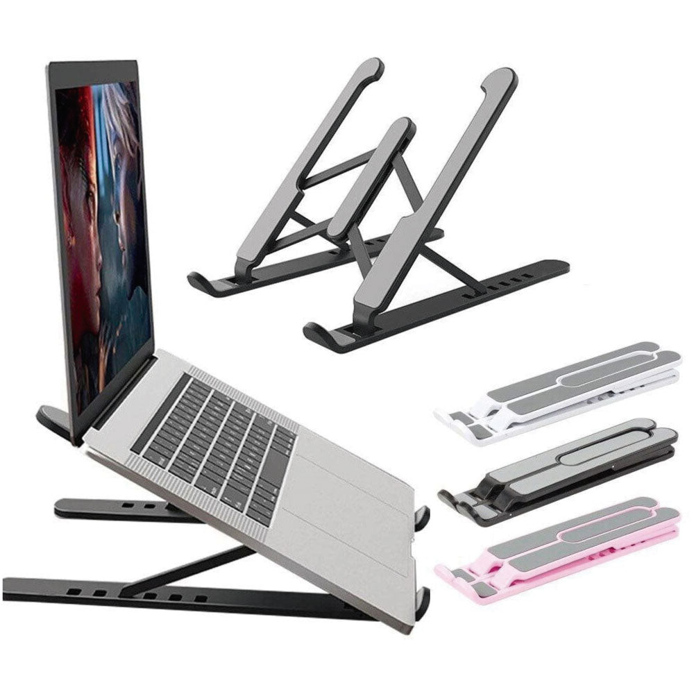 Base retráctil portátil para computador tablet o celular antideslizante