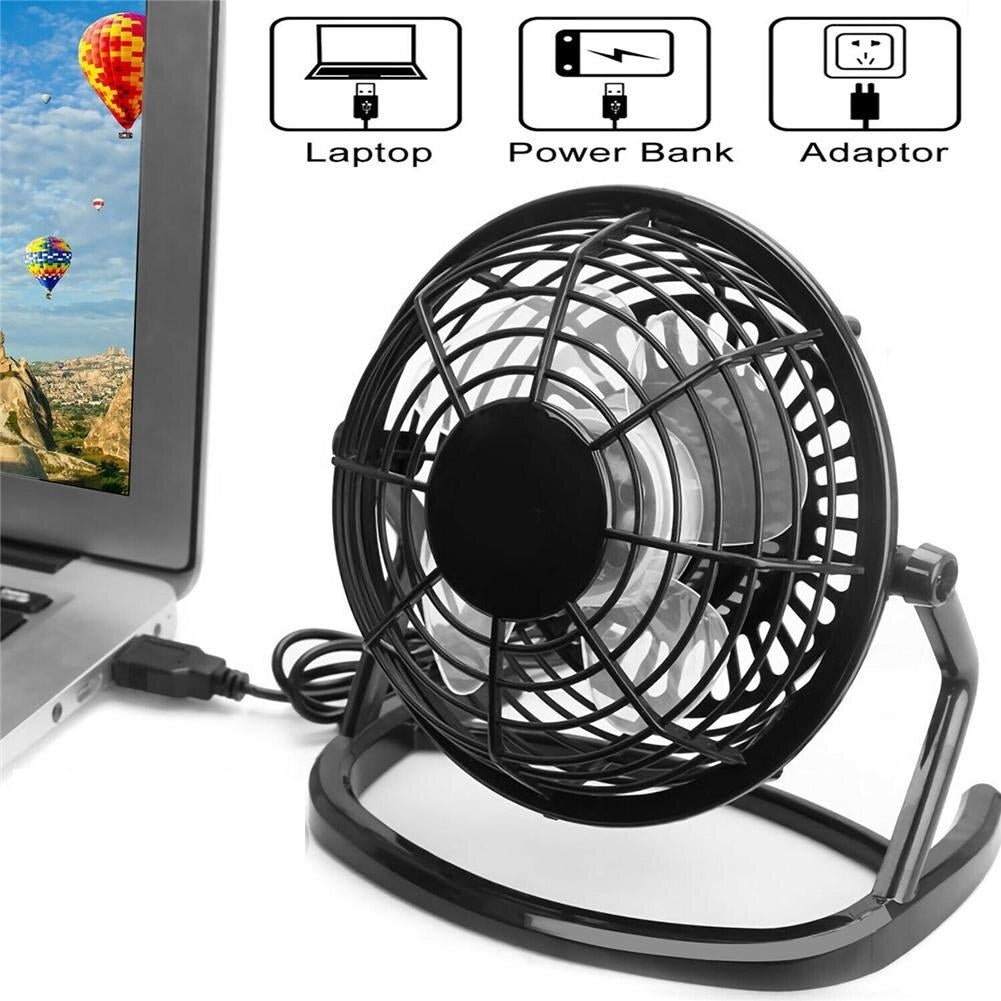 Mini ventilador USB para escritorio carro o habitación plástico