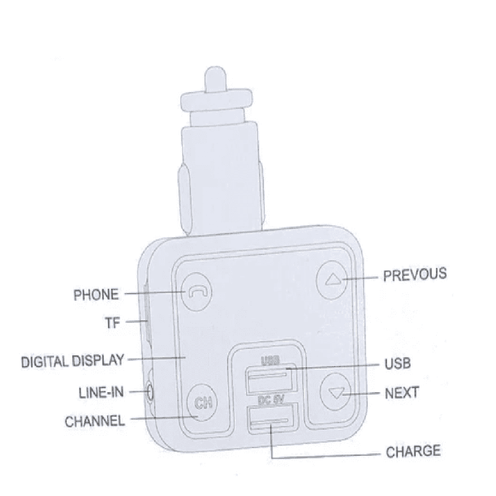 Transmisor de carro para música y llamadas KCB