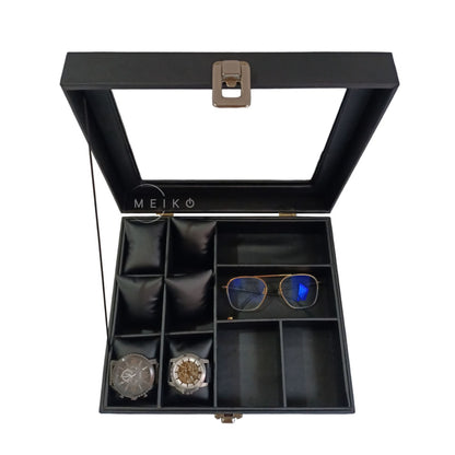 Organizador de relojes y accesorios 6 puestos reloj + gafas + joyas