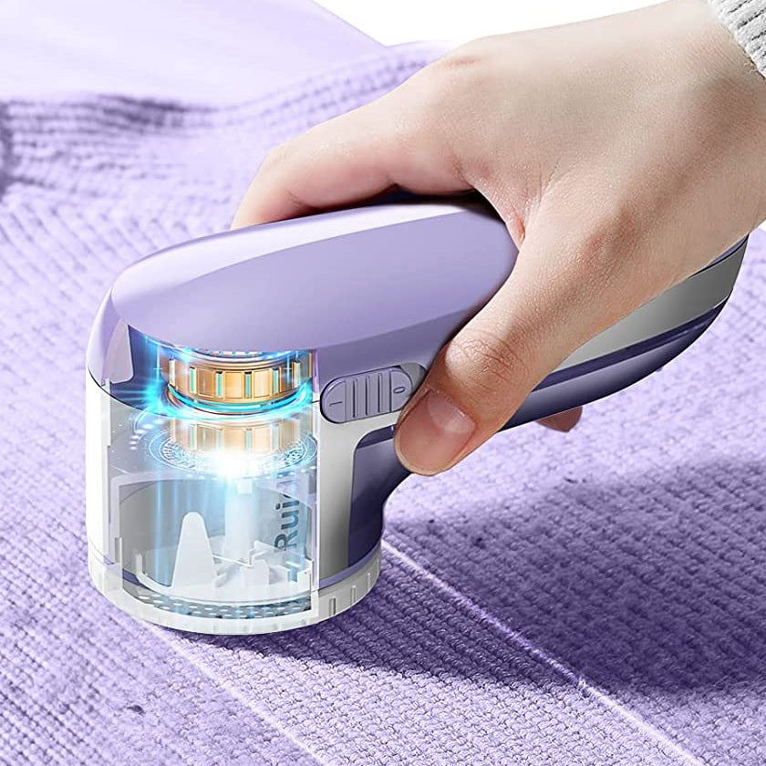 Quita motas recargable removedor de pelusas Morado /blanco