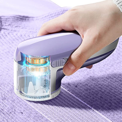 Quita motas recargable removedor de pelusas Morado /blanco