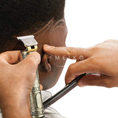 Máquina patillera profesional Kemei 4011 con pantalla y accesorios