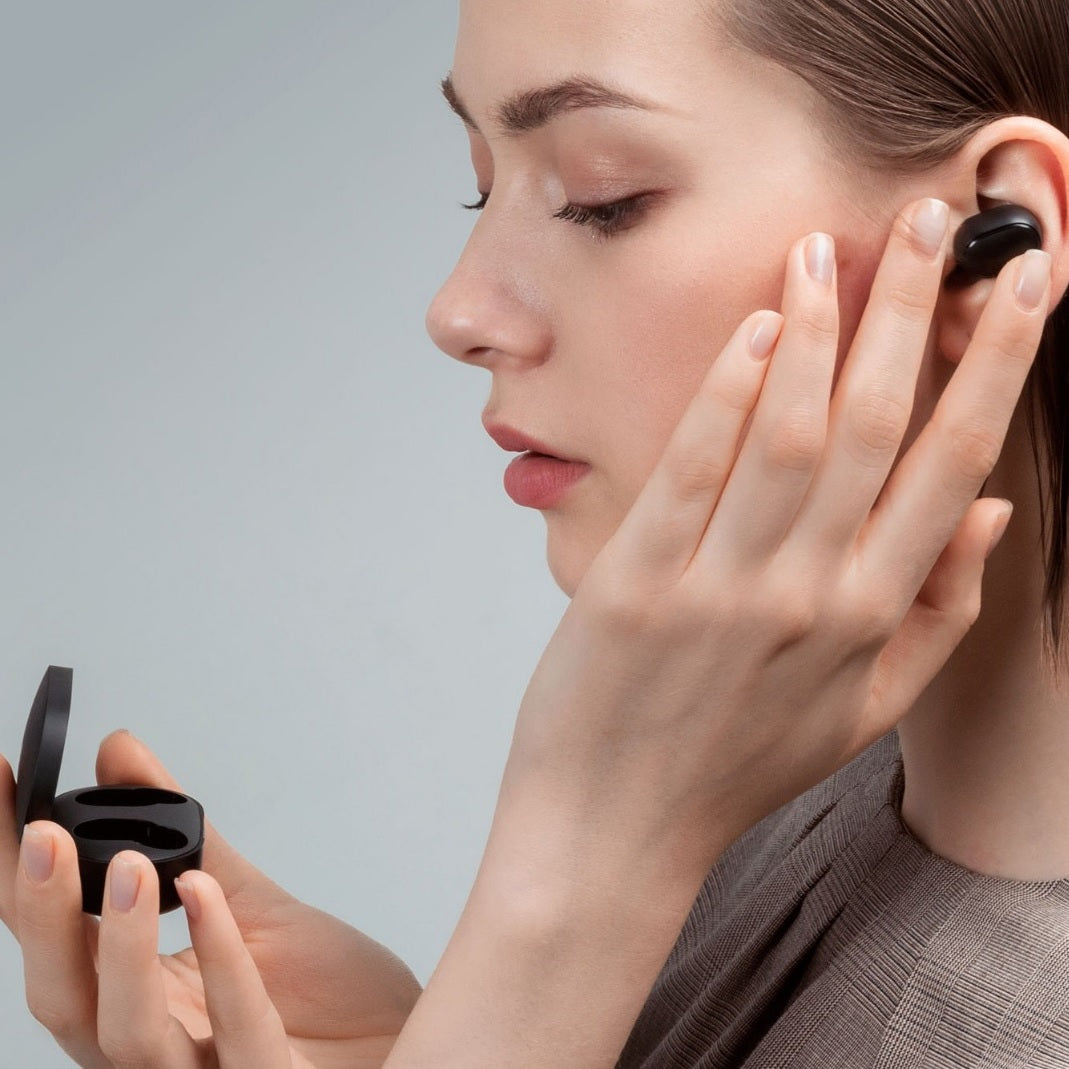 Audífonos inalámbricos bluetooth MiPods A6S con caja de carga