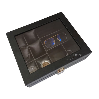 Organizador de relojes y accesorios 6 puestos reloj + gafas + joyas
