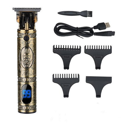 Máquina patillera profesional Kemei 4011 con pantalla y accesorios