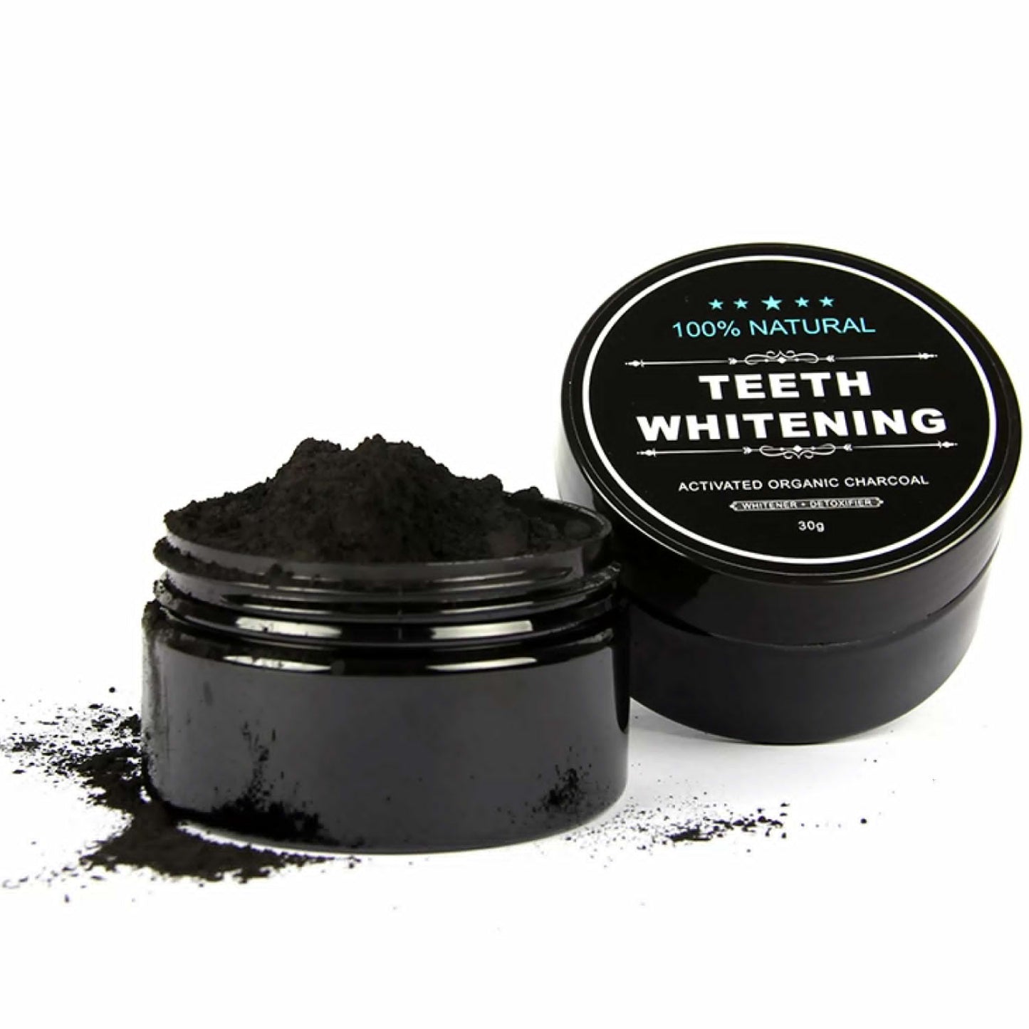 Carbón activado blanqueador dental y cepillo de dientes gratis