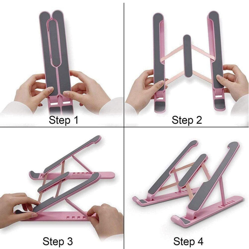 Base retráctil portátil para computador tablet o celular antideslizante