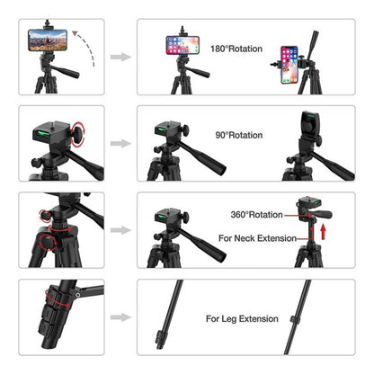 Trípode 120cm base soporte de celular y cámara expandible 3120