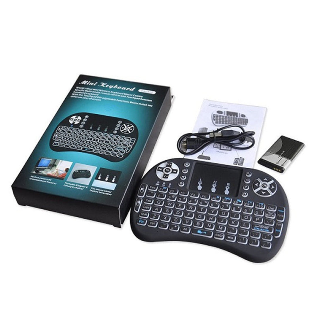 Mini teclado control para TV y juegos inalámbrico recargable