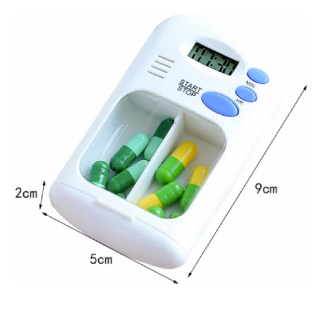 Pastillero con alarma para guardar y recordar medicinas