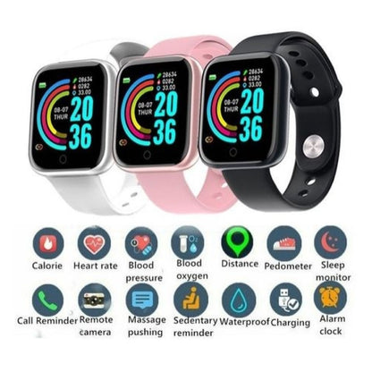 Smartwatch y68 reloj inteligente con bluetooth deporte y redes sociales