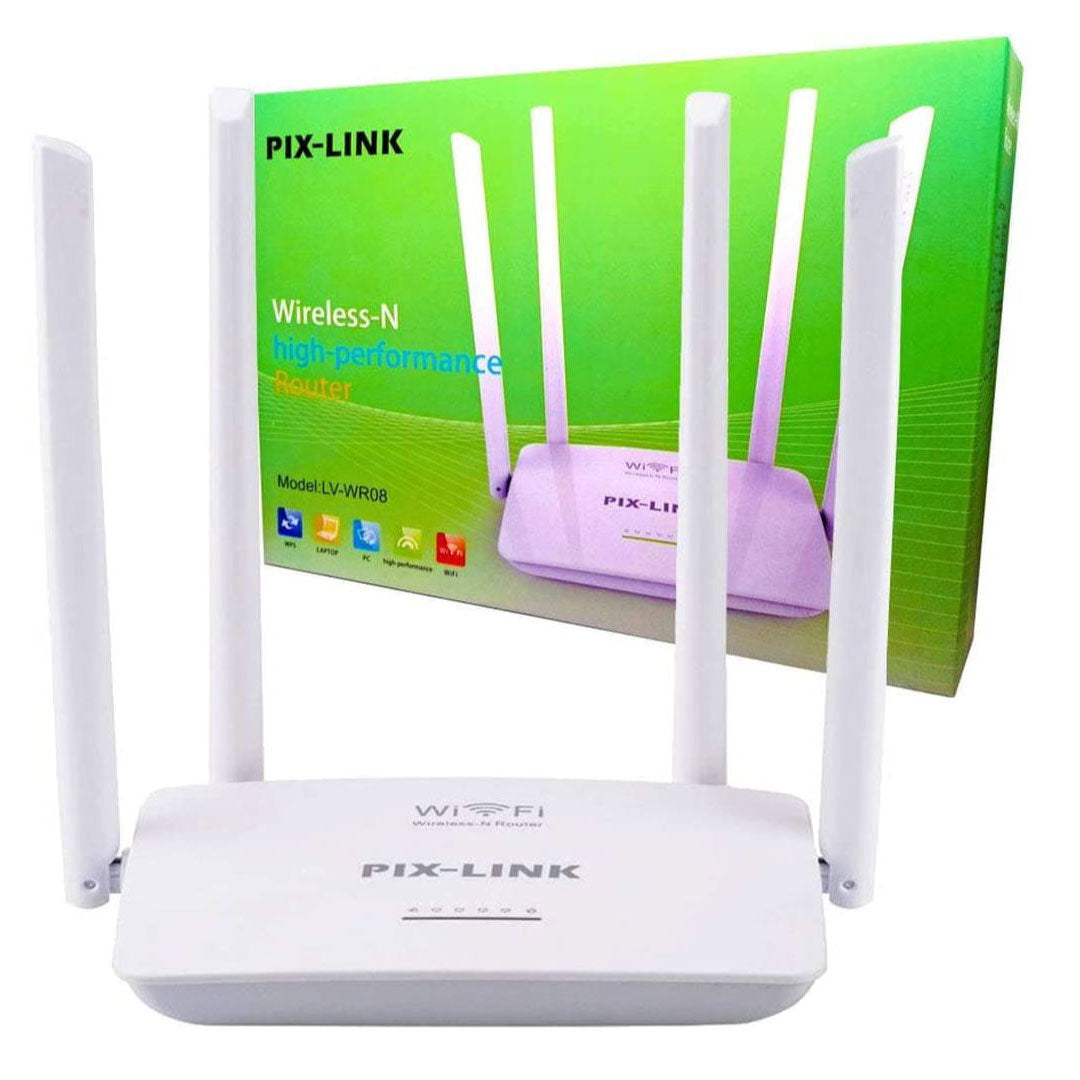 Router repetidor de señal WiFi inalámbrico 4 antenas Pix Link